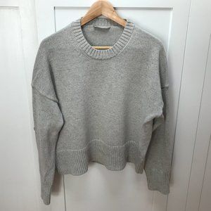 Everlane Soft Cotton Square Crew in Heather Gray